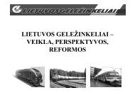 LIETUVOS GELEŽINKELIAI – VEIKLA, PERSPEKTYVOS, REFORMOS