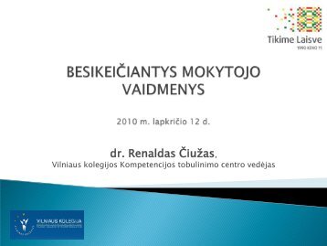 Asmeninis profesinis tobulėjimas: šiuolaikinio mokytojo kompetencijos