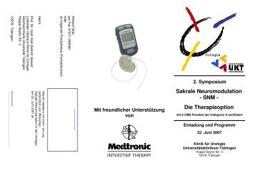 Sakrale Neuromodulation - Universitätsklinik für Urologie in Tübingen