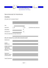 Download Checkliste zur Inkontinenzsprechstunde