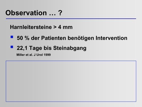 Moderne Steintherapie - Universitätsklinik für Urologie in Tübingen