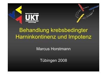 Behandlung krebsbedingter Harninkontinenz und Impotenz