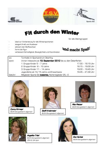 Flyer für Herbst 2012 - TSV Otterfing e.V.