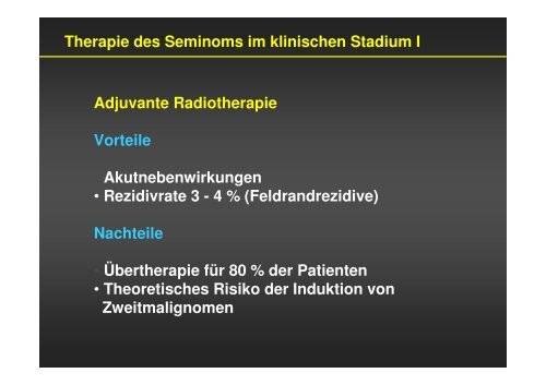 Therapie von Hodentumoren - Universitätsklinik für Urologie in ...