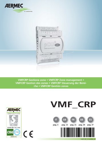 Aermec VMFCRP Zone management