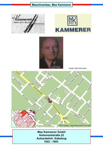 Maschinenbau, Max Kammerer Max Kammerer GmbH ...