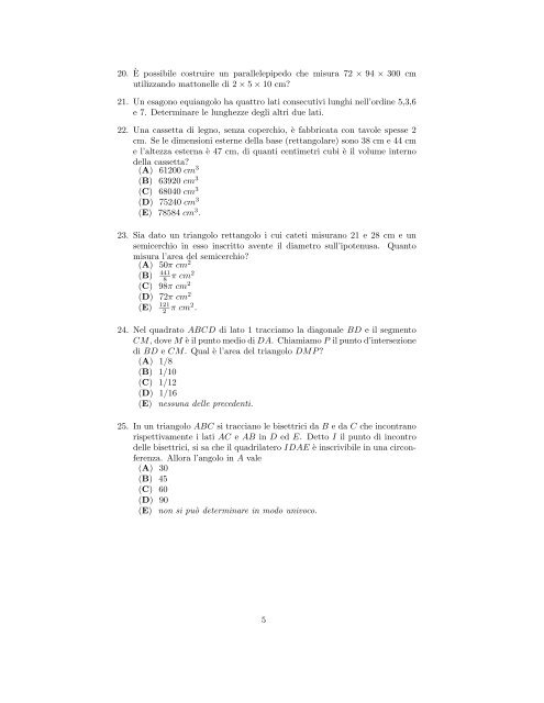 Geometria - Disfida matematica