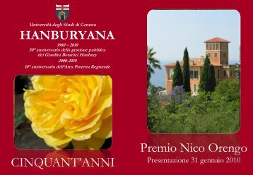Premio Nico Orengo - Giardini Hanbury