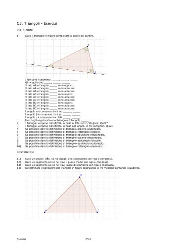 C5. Triangoli - Esercizi