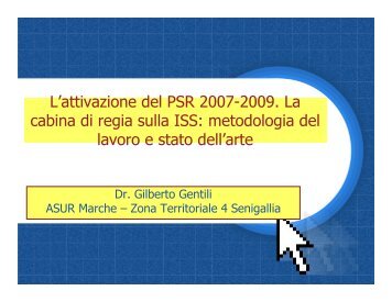 Dott. Gilberto Gentili, Servizio salute Regione Marche - Agenzia ...