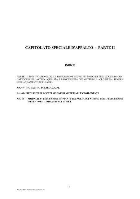 Capitolato speciale - II parte - Agenzia del Demanio