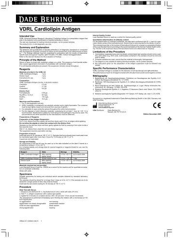 VDRL Cardiolipin Antigen - Medcorp