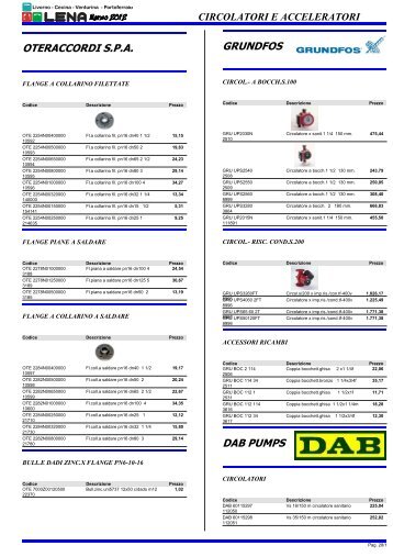 circolatori e acceleratori - Lena Srl