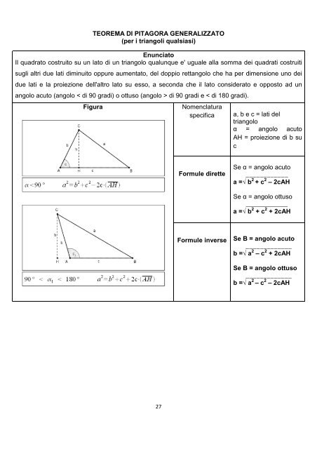 Formulario di geometria - Fermi - Gadda