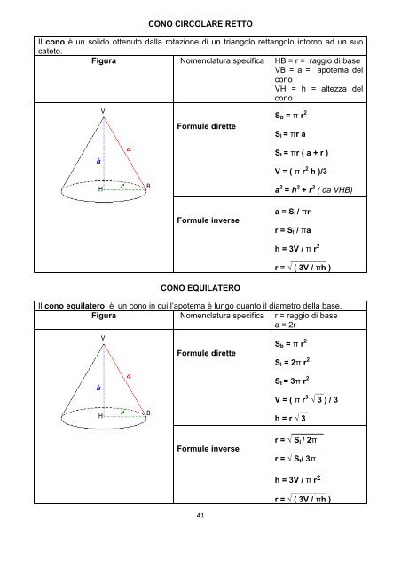 Formulario di geometria - Fermi - Gadda