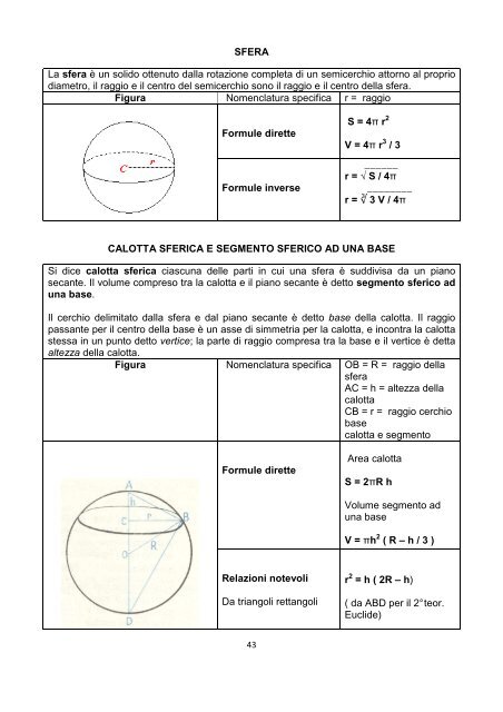 Formulario di geometria - Fermi - Gadda