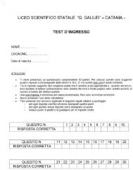 liceo scientifico statale “g. galilei” - catania «« test d'ingresso