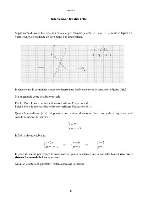 La retta nel piano cartesiano - Liceo Varchi