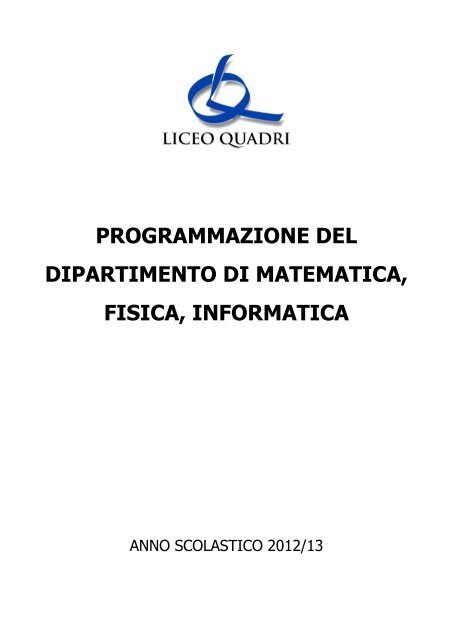 Programmazione Fim 1213pdf Liceo Quadri