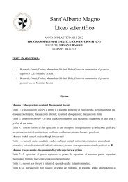 Sant'Alberto Magno Liceo scientifico - Istituto Sant'Alberto Magno