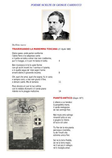 Poesie scelte di Carducci - Liceo scientifico Mericianum