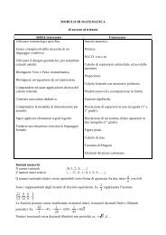 MODULO DI MATEMATICA di accesso al triennio ... - Itcgruffini.Eu