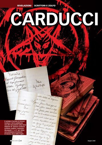 Carducci, il satanista! - Storia In Rete