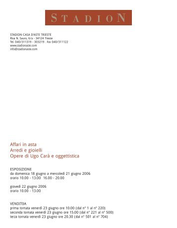 Tutto il catalogo .pdf - Stadion Casa D'Aste