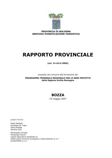 art. 14 della L.R. 6/2005 - file.pdf - Provincia di Bologna