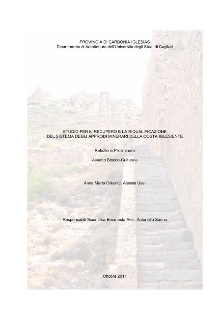 Relazione porti minerari.pdf - Provincia di Carbonia Iglesias