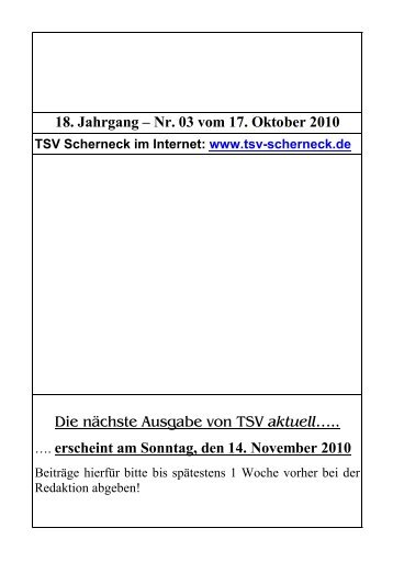 zum Heft Nr. 3 - TSV Scherneck