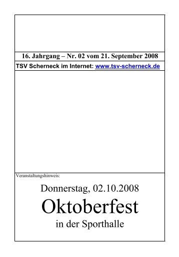 Oktoberfest - TSV Scherneck
