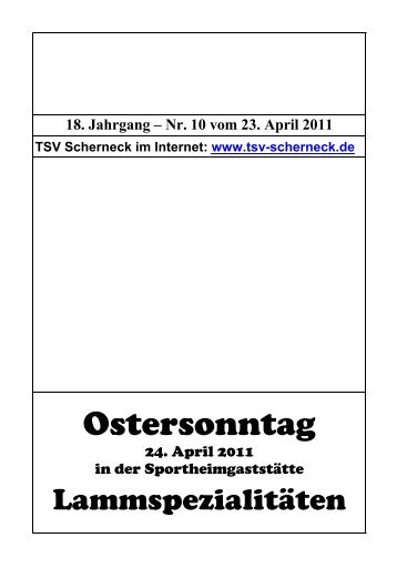 Ostersonntag - TSV Scherneck