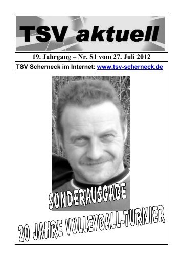 19. Jahrgang – Nr. S1 vom 27. Juli 2012 - TSV Scherneck