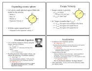 Expanding cosmic sphere Escape Velocity Friedmann Equation ...