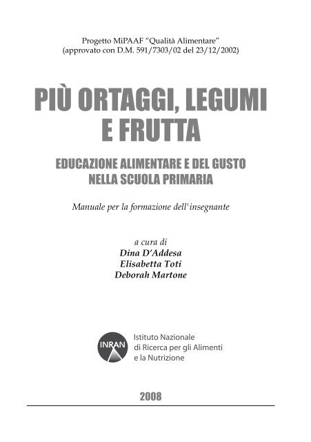 Manuale per la formazione dell'insegnante - Inran