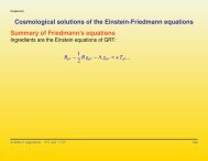 Cosmological solutions of the Einstein-Friedmann equations ...