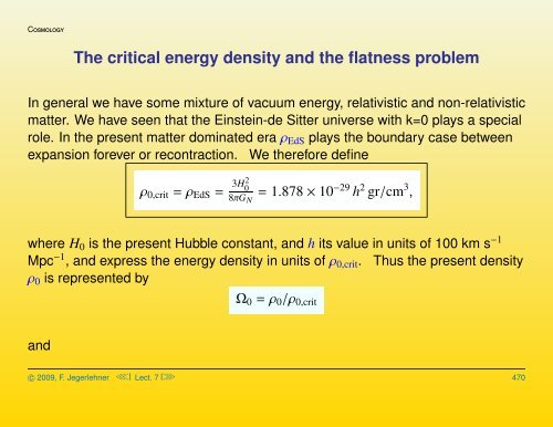 Cosmological solutions of the Einstein-Friedmann equations ...