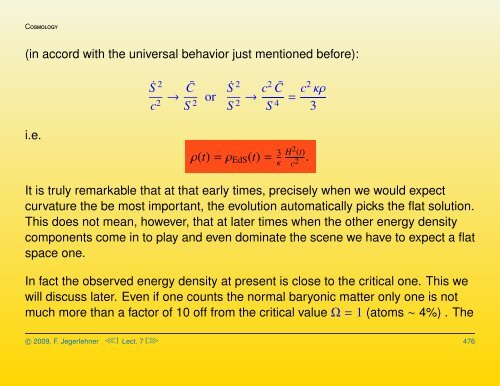 Cosmological solutions of the Einstein-Friedmann equations ...