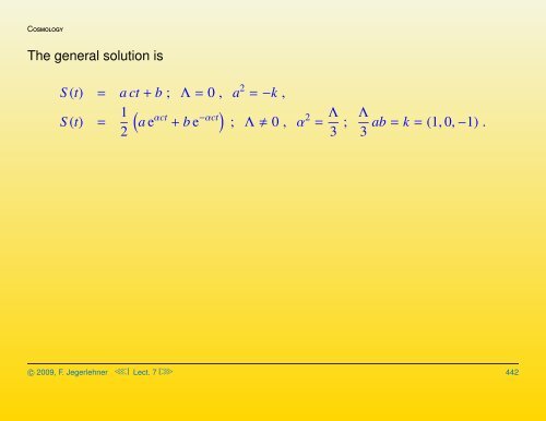 Cosmological solutions of the Einstein-Friedmann equations ...