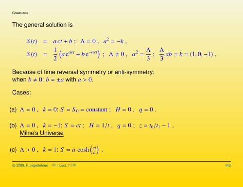 Cosmological solutions of the Einstein-Friedmann equations ...