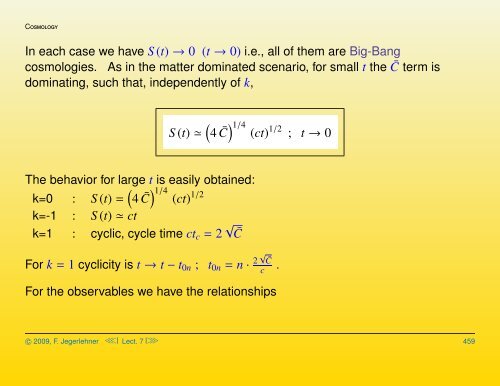 Cosmological solutions of the Einstein-Friedmann equations ...