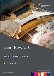 BSDG Launch News Nr.3_dt_Krug.indd - UTP Schweissmaterial
