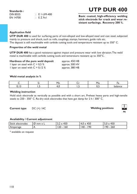 UTP HydroCav - UTP Schweissmaterial