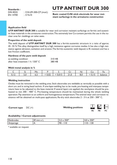 UTP HydroCav - UTP Schweissmaterial