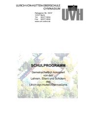 SCHULPROGRAMM - Ulrich-von-Hutten-Oberschule