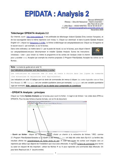 TÉLÉCHARGER EPIDATA ENTRY EPIDATA ENTRY TÉLÉCHARGER