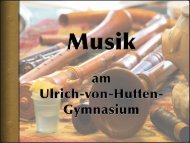 Präsentation Fachbereich Musik - Ulrich-von-Hutten-Oberschule