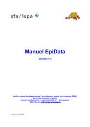 Manuel EpiData Version 1.4 - Addiction Suisse