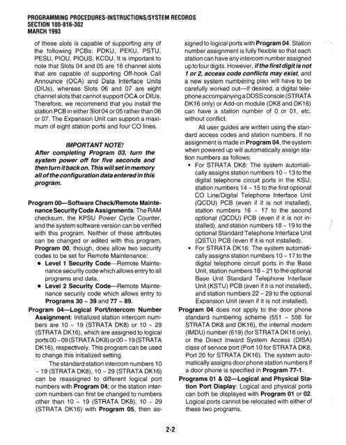 Strata DK 16 Manual